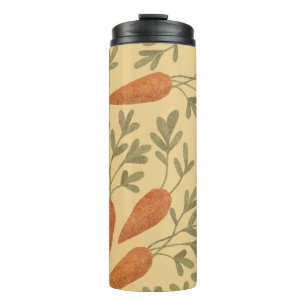 Bouteilles Isothermes Carottes dessinées à la main, motif sans couture c