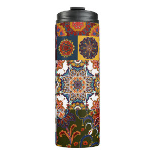 Bouteilles Isothermes Carrelage en Patchwork coloré : style de poterie d