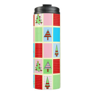 Bouteilles Isothermes Carrés de Noël colorés