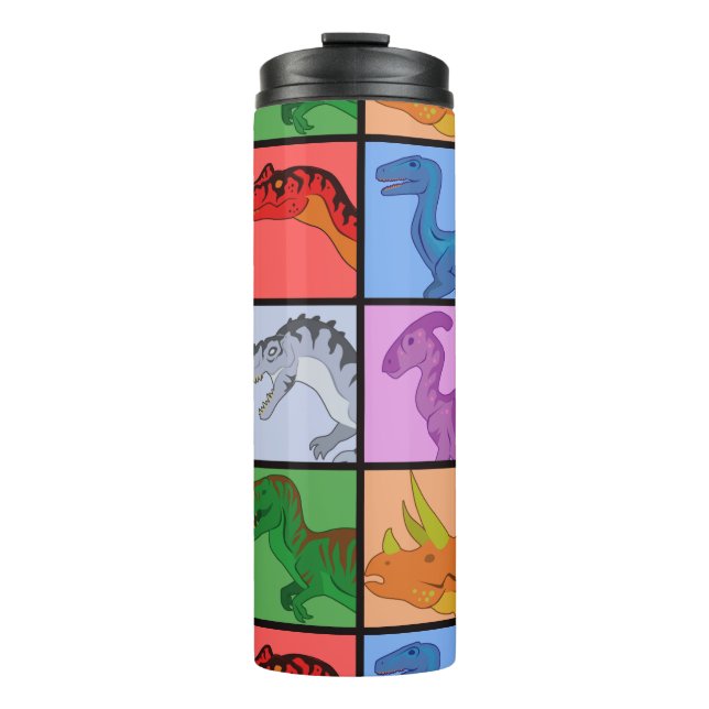 Bouteilles Isothermes Carrés dinosaures (Devant)