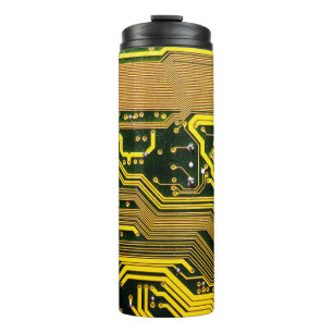 Bouteilles Isothermes carte de circuits informatiques, abstraite, a