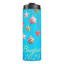 Carte du nouvel an Bonjour 2024