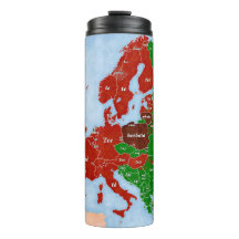 Carte linguistique de l'Europe de thé