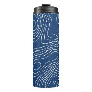 Bouteilles Isothermes Carte topographique de la ligne terrestre sans sou