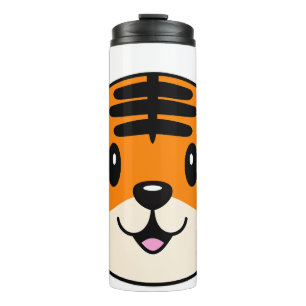 Bouteilles Isothermes Carton doux et souriant tigre