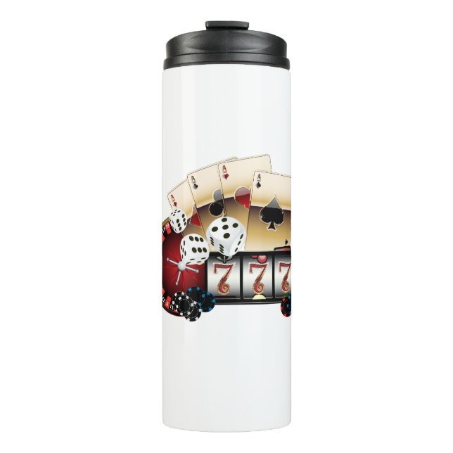 Bouteilles Isothermes casino, vegas, poker, jeu, adulte (Devant)