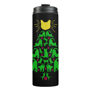 Bouteilles Isothermes Cat Christmas Funny Meowy Christmas Tree Cat Love