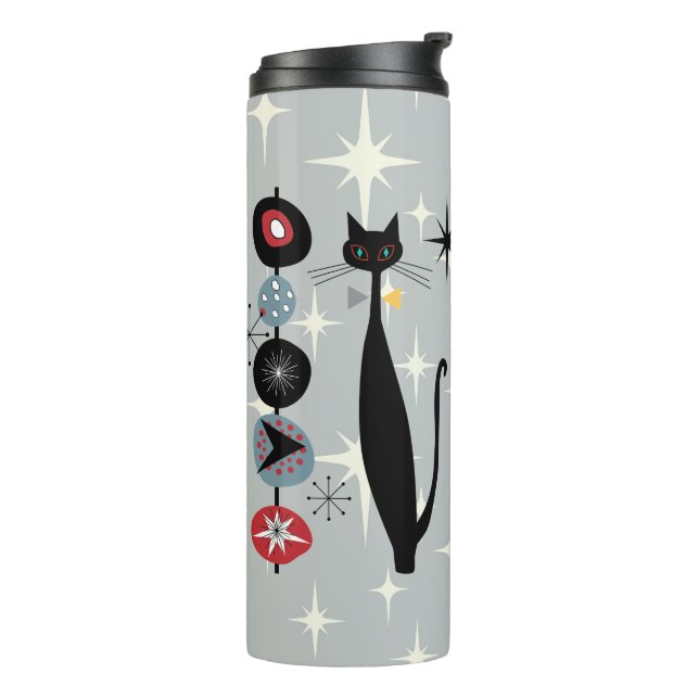 Bouteilles Isothermes Cat Cool de MCM moderne de l'ère rétro atomique du (Tourné sur la gauche)