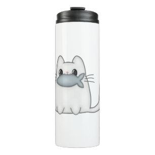 Bouteilles Isothermes Cat Feline Little Cat Kawaii Fish Cartoon Mascot