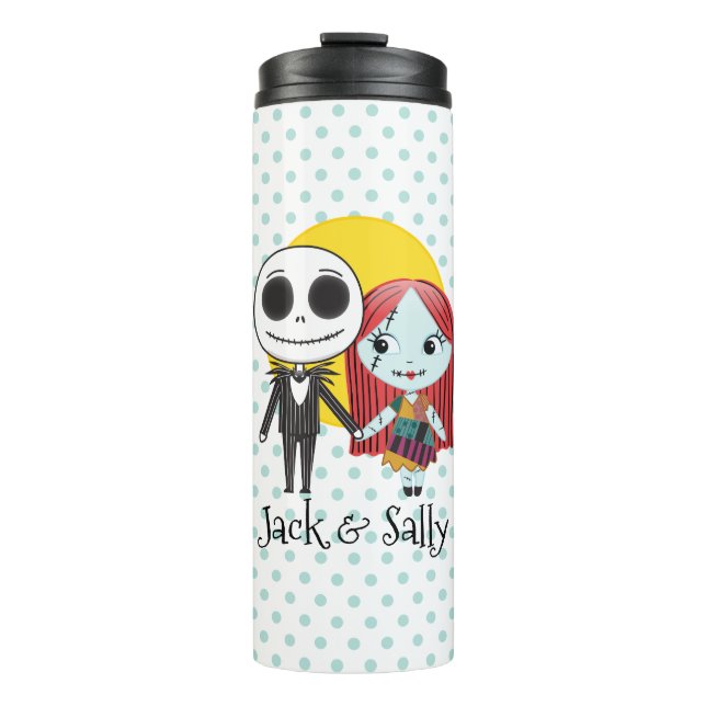Bouteilles Isothermes Cauchemar avant Noël | Jack & Sally Emoji (Devant)