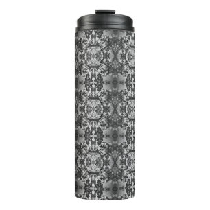 Bouteilles Isothermes Cavaleur thermique de kaléidoscope gris, noir et b