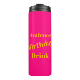 Bouteilles Isothermes Célébration d'anniversaire Bold Pink et Bright Ora
