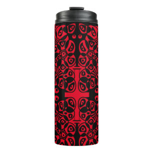Bouteilles Isothermes Cellules de Valentine Similaires Noir Rouge