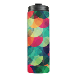 Bouteilles Isothermes cercle coloré sans couture motif avec effet grunge