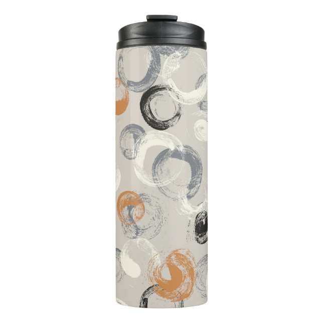 Bouteilles Isothermes Cercles gris : Motif simple et transparent (Devant)