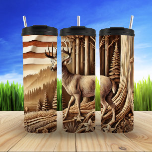 Bouteilles Isothermes Cerf Majestic dans la forêt de Serene