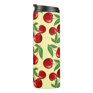Bouteilles Isothermes Cerises rouges partout sur Motif personnalisé