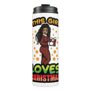 Bouteilles Isothermes Cette fille aime le pyjama de Noël Melanin Sista