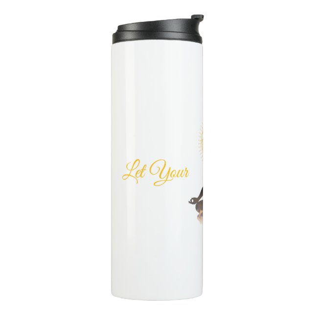 Bouteilles Isothermes Chakra Silhouette – Let Your Light Shin (Tourné sur la gauche)