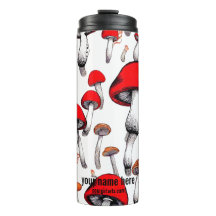 champignons flottants whimsical, blanc, rouge