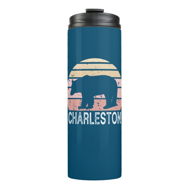 Bouteilles Isothermes Charleston West Virginie Retro Bear (Devant)