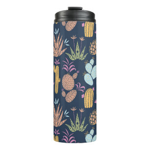 Bouteilles Isothermes Charme de cactus : Vintage coloré Floral