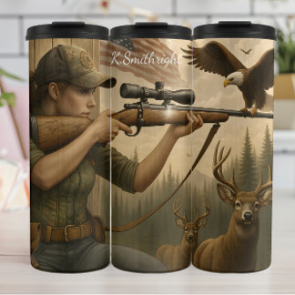 Bouteilles Isothermes Chasseur avec fusil et cerf