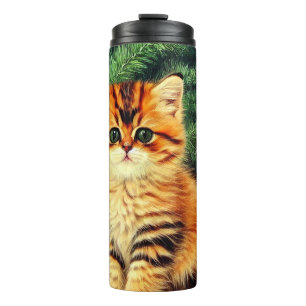 Bouteilles Isothermes Chat de Noël Vintage