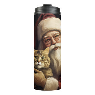 Bouteilles Isothermes Chat du Bengale avec Noël du Père Noël