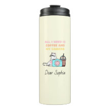 Chat en lunettes de soleil&Caméra&Café Tumbler The