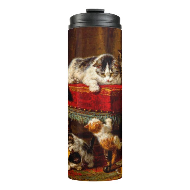 Bouteilles Isothermes Chat et chatons Jouer avec chaise (Devant)