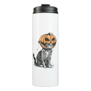 Bouteilles Isothermes Chat Noir Halloween Citrouille Costume De Tête Pou