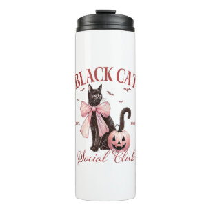 Bouteilles Isothermes Chat noir Halloween Coquette Social Club Bow rose
