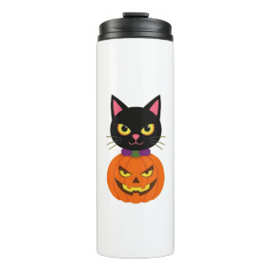 Bouteilles Isothermes Chat noir & Jack-O''-Lanterne Halloween Éffrayant