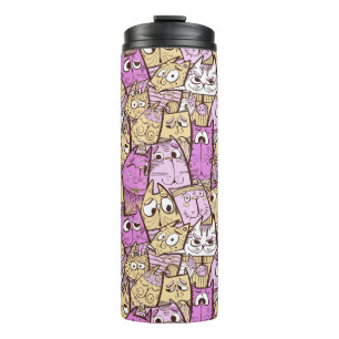 Bouteilles Isothermes Chats caricaturaux amusants