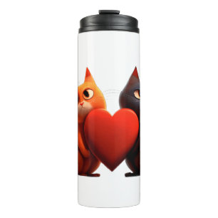 Bouteilles Isothermes Chats, Coeur, animal