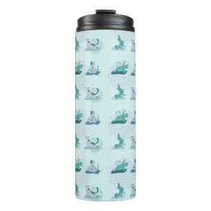 Bouteilles Isothermes Chats de yoga vert
