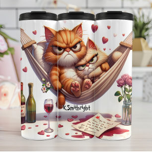 Bouteilles Isothermes Chats grincheux dans un hamac