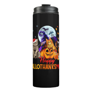 Bouteilles Isothermes Chats Hallothanksmas Halloween Thanksgiving C