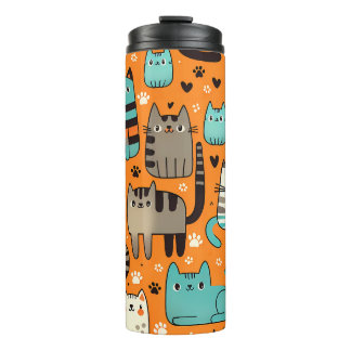 Bouteilles Isothermes Chats mignons Paruline thermique orange