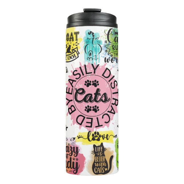 Bouteilles Isothermes Chats Tumbler (Devant)