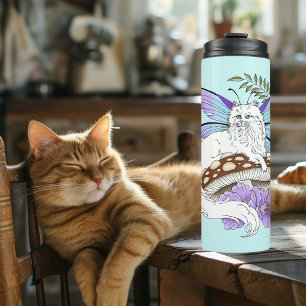 Bouteilles Isothermes Chatte Fée Blanche Fantastique Champignon Bleu Cap
