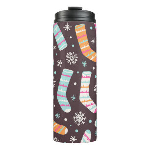 Bouteilles Isothermes Chaussettes de Noël et flocons de neige : motif vi