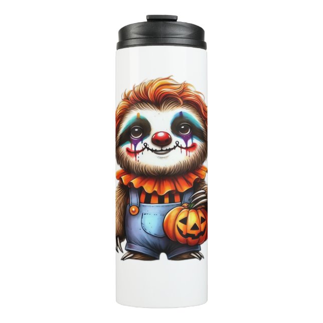 Bouteilles Isothermes Chemise Clown Sloth Halloween surdimensionnée T-sh (Devant)