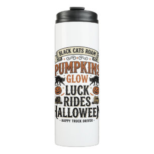 Bouteilles Isothermes Chemise de chauffeur de camion Halloween avec chat