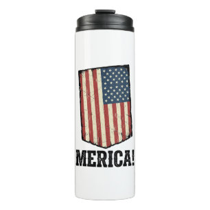 Bouteilles Isothermes Chemise graphique patriotique Vintage Merica Flag_