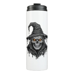 Bouteilles Isothermes Chemise Halloween Chapeau De Sorcière Crâne Gravur