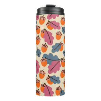 Bouteilles Isothermes Chêne d'automne : Feuilles et Motifs d'Acorns