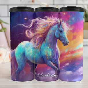 Bouteilles Isothermes Cheval Éthéré Crinière Rose Étoiles