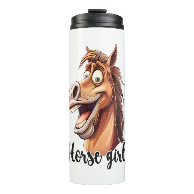 Bouteilles Isothermes Cheval Fille Drôle Cheval (Devant)